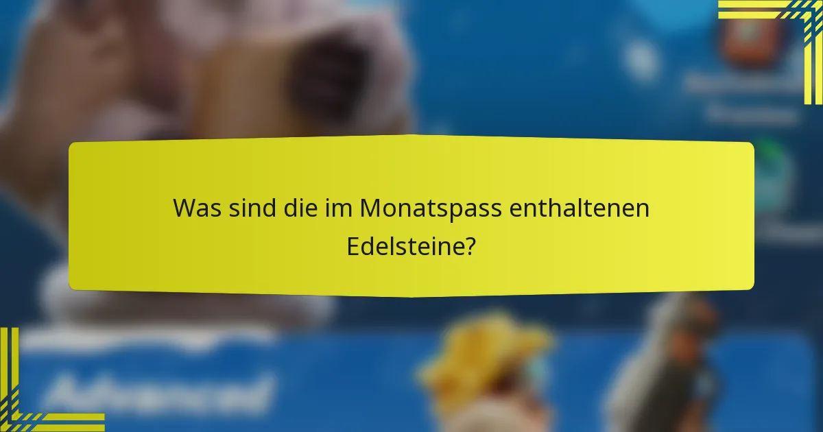 Was sind die im Monatspass enthaltenen Edelsteine?