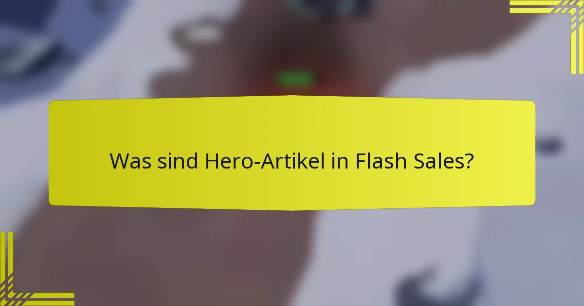Was sind Hero-Artikel in Flash Sales?